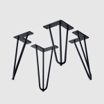 (높이28cm)좌식 테이블용 모던블랙 스틸 다리 프레임(4개 SET) 부속품 철제 재료 부품 : 자르파라