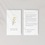 꽃집 명함 안내카드 제작 식물 관리방법 주의사항 플라워샵 꽃다발 꽃바구니 고급 명암 디자인 [플로리스트 재인쇄 아르미 300매] : 열하루 디자인