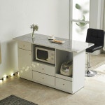 폭57cm 광파오븐 렌지대 단단한 인조대리석 아일랜드 식탁(150cm 3색) BAR 인테리어 : 자르파라