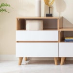 높은 북유럽 화이트 (3색) 3단 거실 협탁 600 / 수납 콘솔 좁은 서랍 작은 수납장 TV : 자르파라