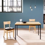 빈티지 컬러 우드 다용도 사각 책상 테이블(100cm 2색) 일자형 멋진 거실 유럽식 호텔 : 자르파라