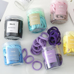 50개입 2칼라 뽀송뽀송 부드러운 파스텔칼라 대용량 머리끈 : 파라솔팬시