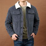 코듀로이 초어 자켓 헌팅 워크 잠바 점퍼 카라 무스탕 : 더곳트