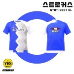 스트로커스 STRT-2227 BL 블루 배드민턴 티셔츠 경기복 지그재그 : YES스포츠