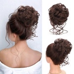 합성 머리 롤빵 Chignon 지저분한 곱슬 밴드 탄성 Scrunchy 거짓 헤어 : Hot place