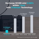 태양열 발전기 에코플로우 휴대용 발전소 리버 미니 백업 리튬 배터리 급속 충전 야외 캠핑용 태양광 : 늘봄2