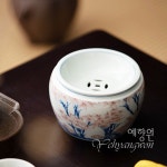 [다도 퇴수통] 예향원 복고 청화 수회 유리홍 도자기 퇴수기 E-9590 : 예향원