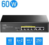 큐디 FS1006P 6포트 10/100 PoE+ 스위치허브 : 리오링크공식스토어