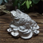 거북이쉼터 육지 세 다리 두꺼비 개구리 동물 동상 조각 선 홈 정원 장식 수지 돌 부처님 인형 풍경 : 늘봄3