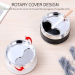 슈슈몽2 스테인레스 스틸 재떨이 홈 정원 회전 뚜껑을 가진 라운드 Windproof 야외 실내 휴대용 Office 씰링 : 슈슈몽2호