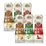 백설 허브맛 솔트 버라이어티팩50g x 6 순한맛 마늘 매운맛 캠핑 고기 소금 천일염 : 슈거로프