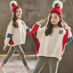 키즈 여아 기모 상하복 초등 투피스 캐주얼 상하세트 겨울 -F8063 : 베비포