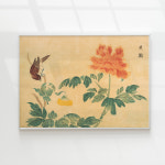 모란꽃 그림 목단화 모란꽃 포스터 모란 목단 그림 재물 금전 풍수 안방 침실 거실 액자 : 쇼핑버디