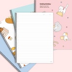 유선 스프링 노트 필기 새학기 줄 공책 초등 학생 라인 신학기 정리 귀여운 냥냥스테이 : 근처문구점
