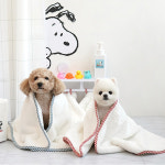 강아지 수건 스누피 펫타올 애견 타월 글로브세트 : 뽀펫