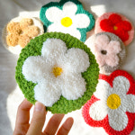 펀치니들 티코스터 냄비받침 DIY 만들기 취미 펀칭니들 세트 : 사부작거리다