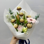 꽃피네 화이트 꽃다발 발렌타인데이 화이트데이 생화 기념일 선물 꽃농장 주문 배달 택배 : 꽃 피네