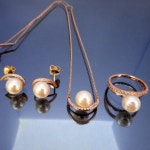 8-8.5mm천연진주세트/핑크골드 6.1g/H1197 : gemflower