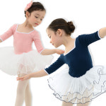엣지라인튜튜 유아발레복 (2컬러) 아기 여아 키즈 문센 버튼발레복 : UABALLET