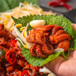 존맛탱 매콤 불 양념 쭈꾸미 볶음 간편조리 술안주 캠핑 밀키트 극대노 매운맛 300g : 푸드레코드