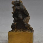 S0758 7 "표시 풍수 청동 동물 말 머리 Success 동상 조각 : 도하가됴하