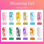 봄 12pcs 매니큐어 수채화 잉크 피는 젤 얼룩 거품 연기 효과 네일 아트 DIY 대리석 하이브리드 광택 LY895-1 : 세상을 팝니다