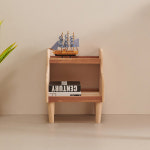 우드 침대 옆 고무나무 선반 낮은 40cm 폭 좁은 틈새 미니 아이방 가성비 저렴한 수납 2단 사무실 안방 소형 모듈 매거진 랙 오픈 2단 협탁 400... 