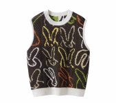 스타일리시 토끼 새해니트조끼 봄가을 디자인 레이어드 베스트 : 초이웰빙샵