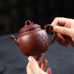 명품 자사호 220cc 이싱 원광 자니 수제 죽절호 : 차의 정원