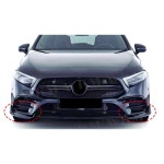 메르세데스 벤츠 호환 A 클래스 W177 A35 AMG - 세단 프론트 범퍼 스플리터 플랩 카본 룩 매트 블랙 ABS 글로스 : 러블리포포