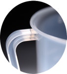 플라스틱 계량컵 용기 엔진 오일받이 드레인 폐유통 트레이 깔때기 눈금컵 오일통 1리터 : 세인테크