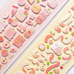 [단종세일][멜팅프렌즈] 멜팅냥 복숭아 컨페티 씰스티커 : 멜팅프렌즈샵