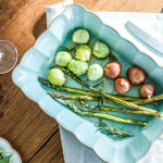 코스타노바 올리바 사각오븐접시 30cm 화이트 아쿠아 2컬러 : 이가네 상점