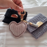 DIY 초보 코바늘 뜨개 하트 미니태슬 키링 만들기 : 러브얀 LOVE yarn