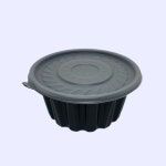 냉면용기 195파이 JH 400세트 소 검정 포장 우동 칼국수 : BOB팩