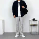 오버핏 투웨이 지퍼 골지 니트 가디건 집업 4color : 180도샵