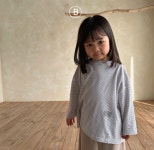 (딥브라운s 당일배송)여아 유아 아동 봄 단가라 박스티 : 미니유베베