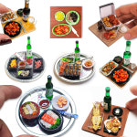 미사사 납골당꾸미기 미니어처제사상 분식 안주 술상 세트 9종 모음전 : 미사사