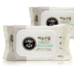 하늘선물 물티슈 캡형 100매 휴대형 유아 아기 : 김다온 유통