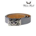 화이트볼 댄디 소가죽 자동 골프벨트 : 비제이커머스