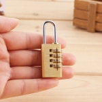 캐리어보호 커버 4 자리 조합 암호 잠금 드릴 방지 솔리드 황동 여행 가방 코드 자물쇠 액세서리 : 니더마켓투