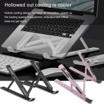 높낮이조절책상 컴퓨터 받침대 스탠딩 모션 데스크14 인치 이하용 노트북 스탠드, 7 홀 조정 가능한 접이식 브래킷, 홀더, 태블릿 미끄럼 방지... 