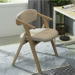 에보니아 민트 접이식의자 비취원목 모서리 라운딩 패브릭커버 세탁가능 탈착가능 : 슈거로프