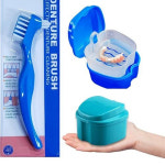 틀니보관함 틀니 칫솔 세척 보관함 세정컵 : 은빛잡화점