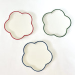 앞 접시 빈티지 디저트 예쁜 카페 브런치 플레이트 플라워 그릇 플레이팅 레드 : 벨라진샵