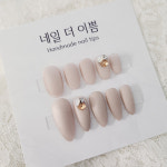 #젤이쁨네일 | 새틴베이지 자석젤 무광 수제네일팁 : 네일 더 이쁨