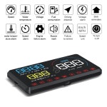 자동 프로젝터 Hud 디스플레이, 자동차 알람 EOBD OBD2 보드 컴퓨터 속도계 헤드 업 디스플레이 앞 유리 자동차 전자 액세서리 : 따옥 상점
