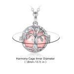 Eudora 18mm 하모니 볼 생명의 나무 케이지 펜던트 목걸이 임신 차임 볼라 베이비 여성 패션 쥬얼리 선물 : 세모마켓플라자