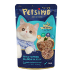 펫시모 캣 참치와 연어 파우치 70g x12개 : 마스코타