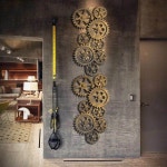 빈티지 인더스트리 스타일 loft 벽 장식 기어 콤비네이션 벽걸이 바 PC방 레스토랑 월 펜던트 : 아호구대